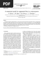 A Numerical Model For Segmented Flow in A Microreactor