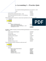 Intermediate Accounting 1 - Practice Quiz