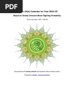 Global Islamic Calendar Year 2034 Ce