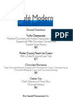 Dessert Menu