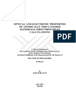 Optical and Electronic Properties of Atomically Thin Layered Materials: First Principles Calculations