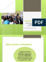 Unidad I, Proceso de Intervención Comunitaria, Semana 5