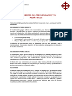 Tratamientos Pulpares en Pacientes Pediátricos