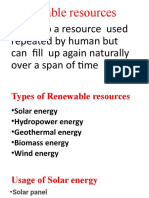 Grade4 ESS Renewable Resources and Non - Renewable Resources Usage