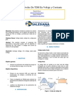 Practica 1 Electronica de Potencia - Niveles de THD de Voltaje y Corriente