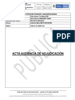 Acta Audiencia de Adjudicacion