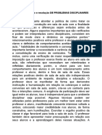 Resumo PREVENÇAO e Resolução de Problemas Disciplinares