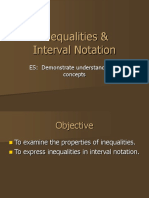 Inequalities and Interval Notation