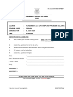 CSC128 - Test - 8 July 2021 (Question) UiTM PENANG