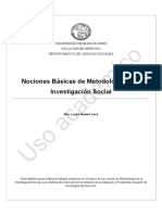 Lora Metodologia de La Investigacion Social