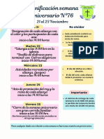 Planificación Semanal Aniversario