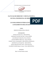 Organismos Internacionales y Los Elementos Del Estado - Trabajo Grupal - Dº Internacional