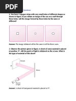 Light Shadows and Reflections Related Questions (CH 11)