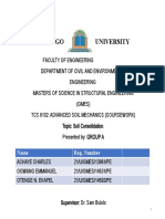 Group A Advanced Soil Mechanics Coursework