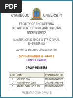 Group E Advanced Soil Mechanics Coursework