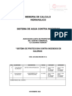 Memoria de Calculo Hidraulico La Cachina B