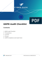 GDPR Audit Checklist