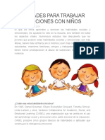 Actividades para Trabajar Las Emociones Con Niños