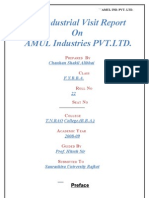 Amul Industr MBA Project Report Prince Dudhatra