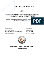 To Study About Costomers Perception Regarding Dabur Product Line