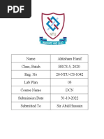 Ahtisham 1042 Lab3-DCN