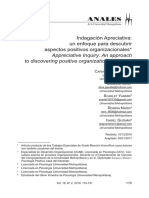 Indagación Apreciativa Un Enfoque para Descubrir Aspectos Positivos Organizacionales