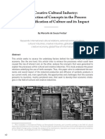 The Creative Cultural Industry: The Production of Concepts in The Process of Commodification of Culture and Its Impact