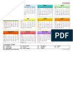 Calendrier 2023 Paysage Annee en Coup Doeil en Couleur