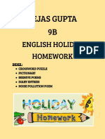 English Holiday Homework of Class 9