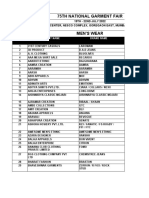 75th NGF Exhibitors List of Mens Wear 08.07.22