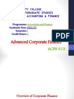 Chapter 01 Overview of Corporate Finance