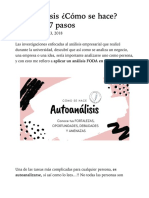 Autoanálisis ¿Cómo Se Hace? Hazlo en 7 Pasos