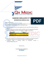 RM22 Simulacro Dominical - 20 Marzo - Ranking Por Especialidades