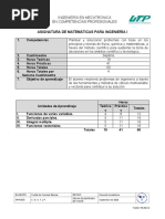 Matemáticas para Ingeniería I