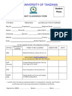 Student Clearance Form