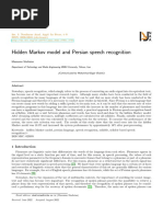 Hidden Markov Model and Persian Speech Recognition