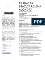 CV Documentado Carolina ESPINOZA DIAZ