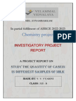 Study of Casin in Milk - Vel