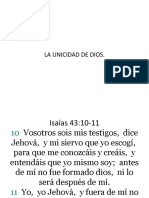 La Unicidad de Dios