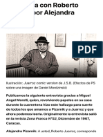 Entrevista Con Roberto Juarroz Por Alejandra Pizarnik - Multiversos