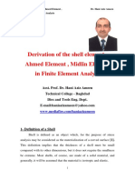 Derivation of The Shell Element, Ahmed Element, Midlin Element in Finite Element Analysis - Hani Aziz Ameen