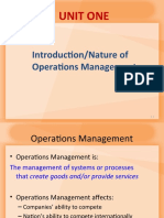 Introduction To Operations Management