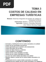 TEMA 3 Costos de Calidad en Empresas Turisticas