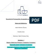 Módulo I Segunda Parte Módulo Materiales Cerámicos y Química