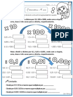 Multiplicar Ou Dividir Números Decimais