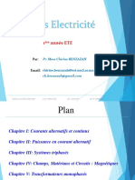 CHAPITRE 1 Courants Alternatifs Et Continus ETE 1 2022 - 2023