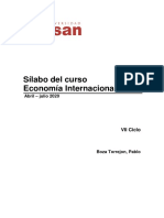 Economía Internacional (Silabo 2020-1)