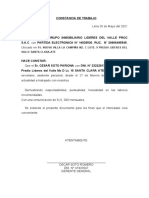 CONSTANCIA DE TRABAJO Empresa