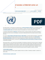 La ONU Declara El Acceso A Internet Como Un Derecho Humano