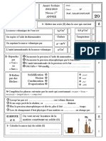 Devoir 2 Modele Physique Chimie Semestre 1